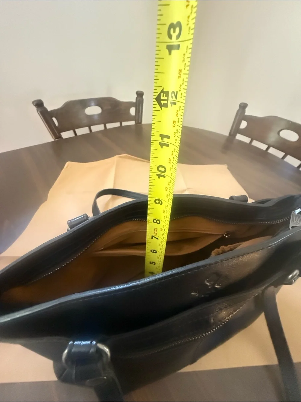Patricia Nash Black Leather Shoulder Tote